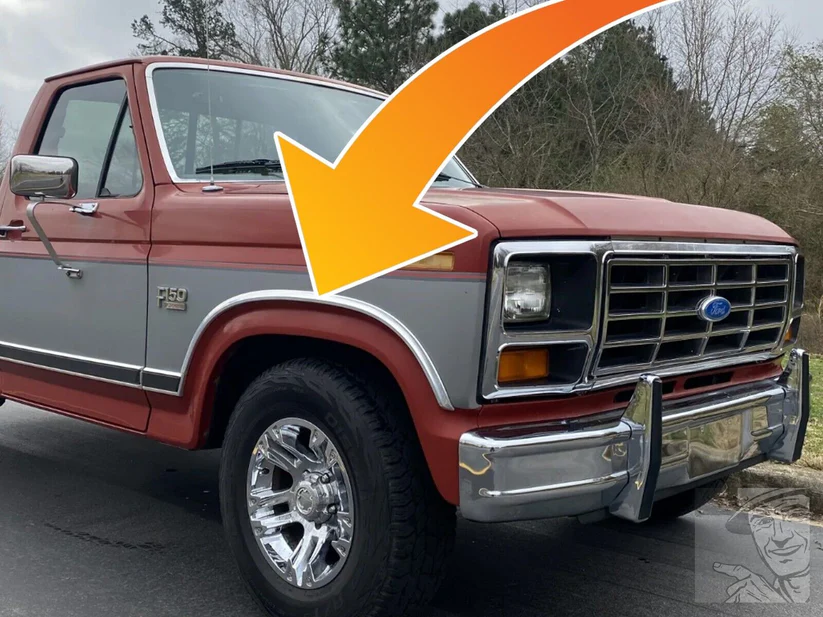 1980-1986 Ford F-Series Bronco BULLNOSE Wheel Trim Molding